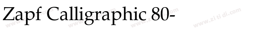 Zapf Calligraphic 80字体转换